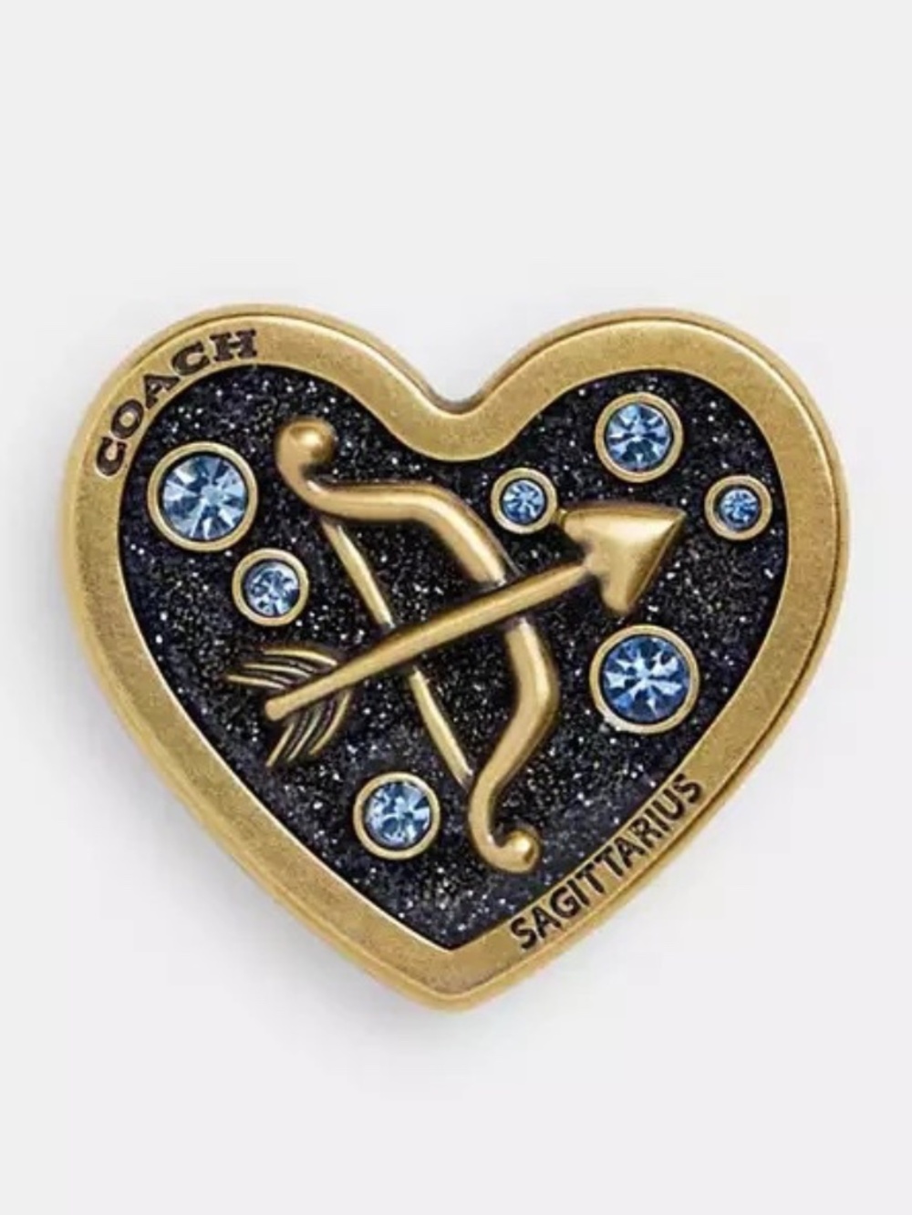 NWOT - Coach CBV68 Sagittarius zodiac bag pin charm